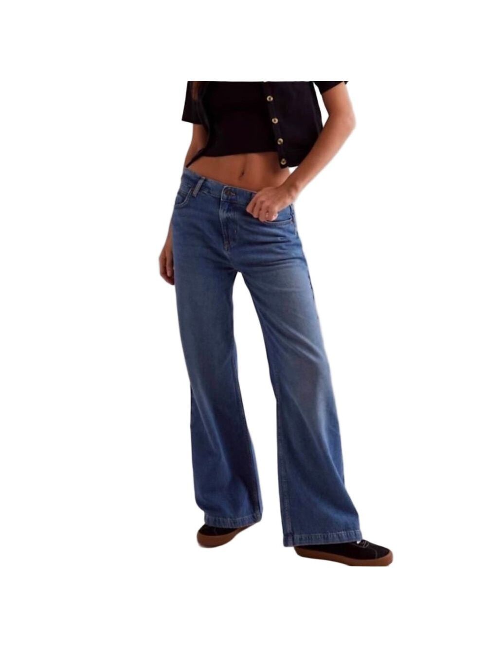 WE The FREE Stride Wide Leg Jeans Sz 32 – Free People